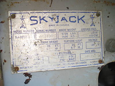 Skyjack 3220 electric scissorlift