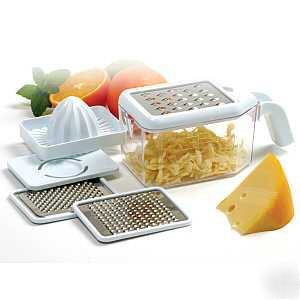 New multi grater, juicer, egg separator, measuring cup 