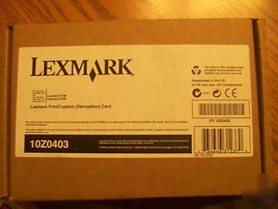 New oem lexmark 10Z0403 printcryption decryption card