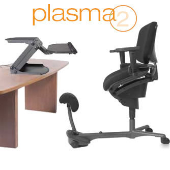 Stance chair + plasma 2 task matemonitor 