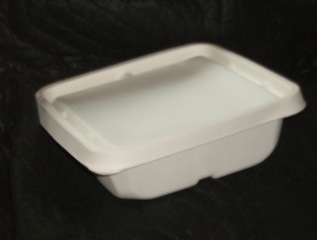 Biodegradable large bagasse box with lid