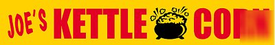 Custom kettle corn 8 ft concession tent banner sign 