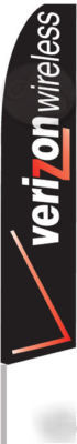 15 ft verizon wireless feather swooper corporate flag 