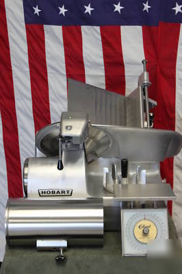 Hobart auto man slicer w sharp deli meat food cheese