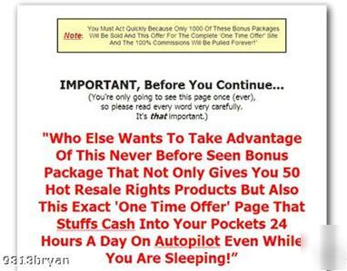 New 50 hot ebooks with resell rights and sales page