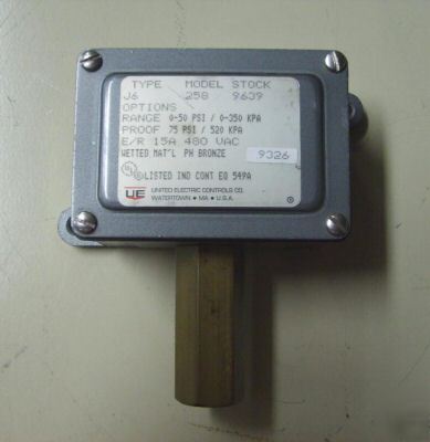 United electric ue J6-258 pressure swicht