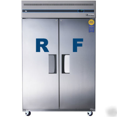 Everest solid door upright reach in refrig/frz - ESRF2