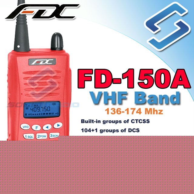 Fdc red fd-150A vhf 136-174MHZ ham radio free earpiece 