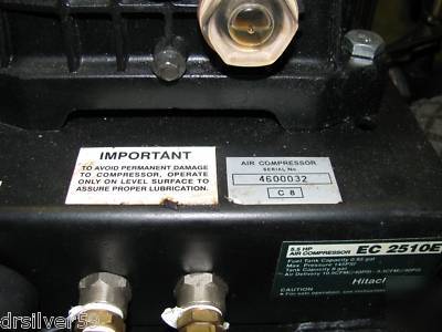 Hitachi ec 2510 e compressor w/ honda GX160 engine