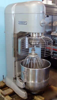 Hobart v-1401 140 qt mixer with bowl, dolly, and whip