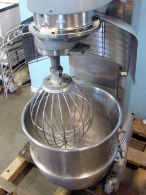 Hobart v-1401 140 qt mixer with bowl, dolly, and whip