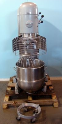Hobart v-1401 140 qt mixer with bowl, dolly, and whip
