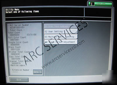 Konica minolta bizhub pro C6500 color copier 85K on it