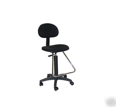 Stool, drafting, art, bank, chair-air-lift ht adjst red