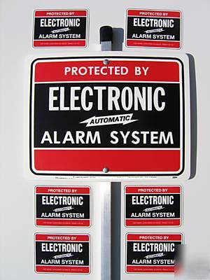 Home security burglar alarm yard signs and decals free 