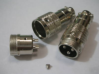 3X 3 pin male microphone pcb chassis connector plug,B3P