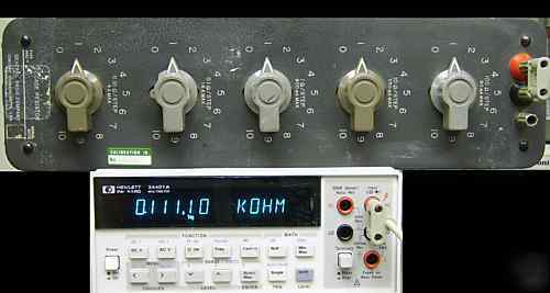 Gr general radio 1432-t resistance dec. box, nist-cal'd