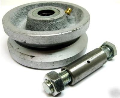 Two cast iron v wheels 4