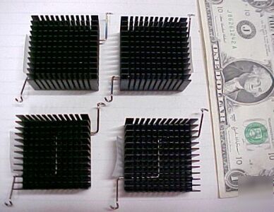 New lot of 4 radisys heatsinks, heat sinks, adhesive, 