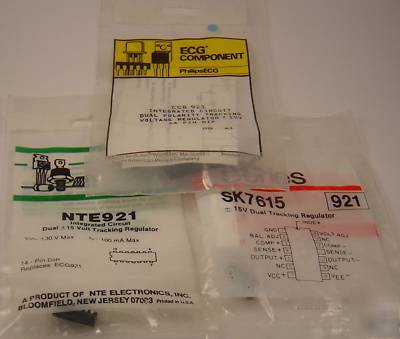 SK7615 (ECG921) fixed dual tracking v reg. (lot of 5)