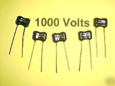 150PF at 1000V dipped silver mica capacitors : qty=5