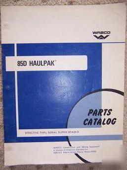 1980 wabco haulpak parts catalog 85D cummins engine x