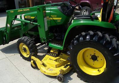 2001 john deere 4300 utility 4WDTRACTOR, loader & mower