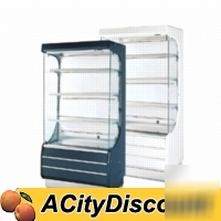 39 x 27 refrigerated open display case in black