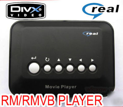 Black rm rmvb MP3 MP4 avi mpeg divx xvid hdd tv player 