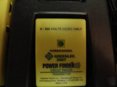 Greenlee 2007 power circuit finder complete