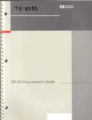Hp programming guide 4396A network spectrum analyzer
