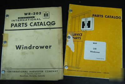 International parts manuals windrowers older 1961-1966 