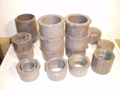 Lot pvc assorted big reducer bushings + more SCH80 nsf