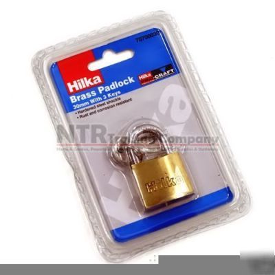 30MM h. steel security steel brass padlock - hilka pro