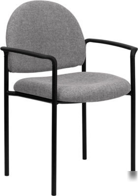 4X lot stacking fabric chairs stack side seat w/ arms 