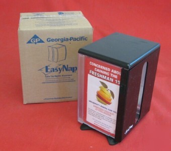 8 easynap tabletop napkin dispensers w/ menu window