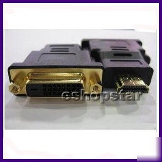 Dvi female to hdmi male 24K gold converter adapter