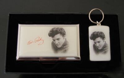 Elvis presley cardholder and keychain