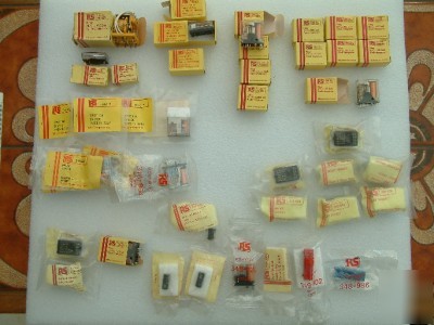 New 33 asstd rs relays unused old stock & 9 bases