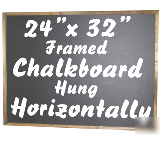 New large black classroom chalkboard chalk board framed 