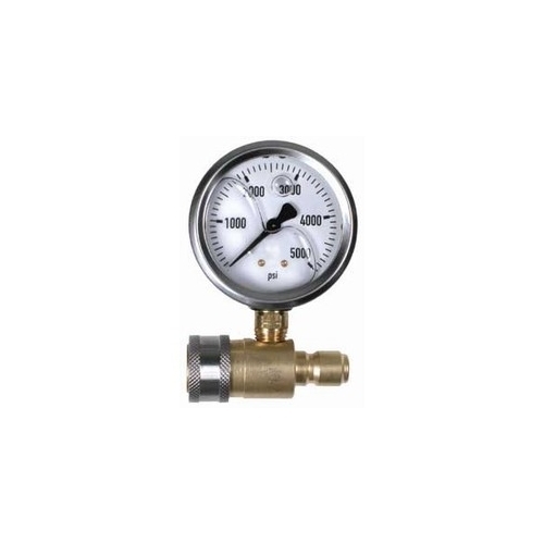 Pressure washer 5,000 psi pressure gauge set/test/monit