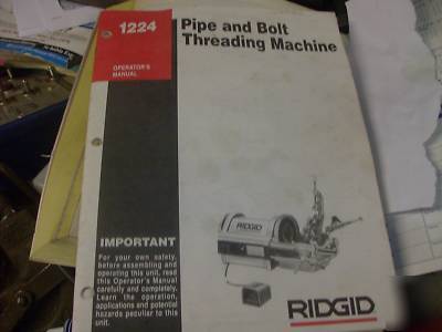 Ridgid 1224 pipe threader threading machine very nice