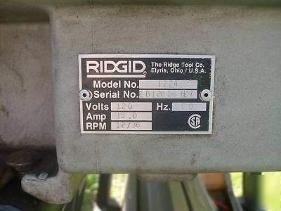 Ridgid 1224 pipe threader threading machine very nice