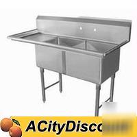 2 compartment sink 15 x 15 x 12 - 15