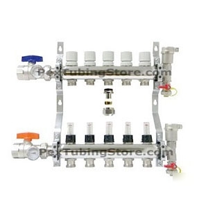 5-branch premium pex manifold for radiant heat