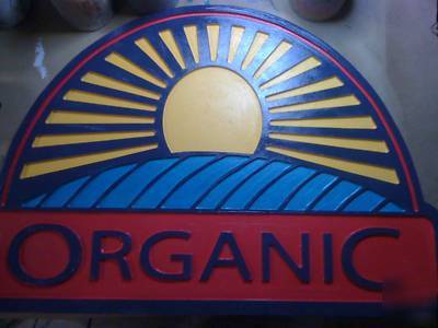 Organic 2D cnc carved wood sign plaque 