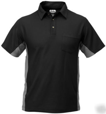 Snickers 2636 a.v.s. polo shirt black/grey size l 44