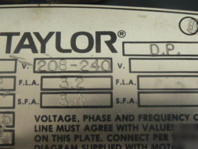Taylor batch freezer condensor/fan? motor works great 