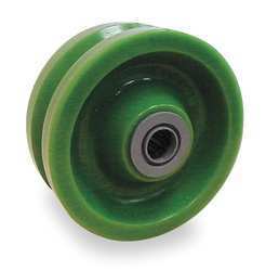 V grooved solid polyurethane replacement wheel