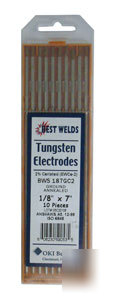 Ceriated tungsten electrode 2% 1/8